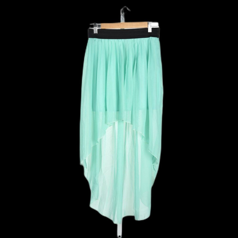 Jessie & J Chiffon High Low Hem Pleated Skirt Size M